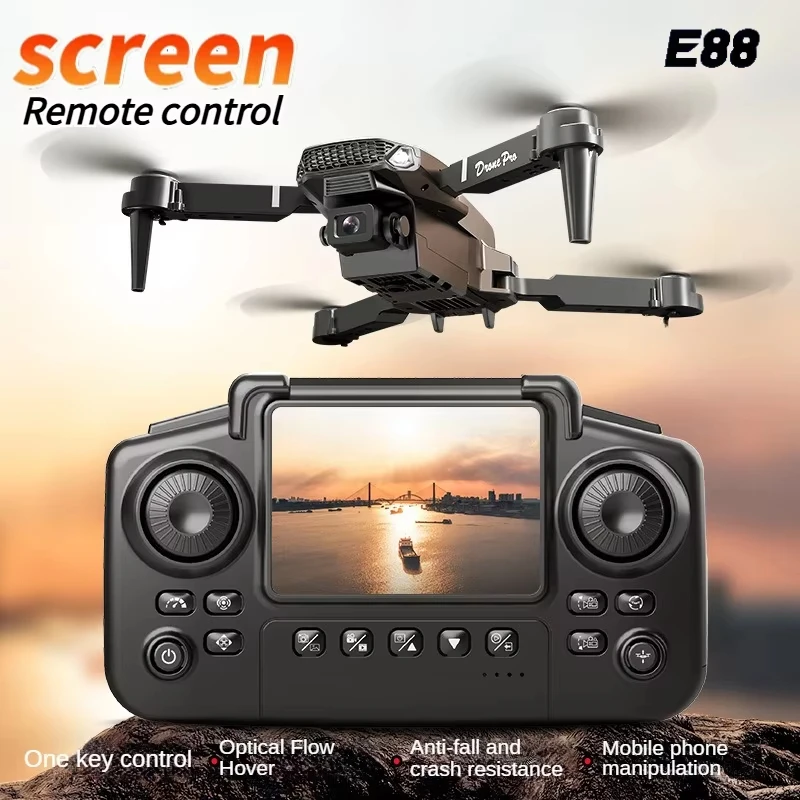 Jjrc Drone X12 - 1080P広角カメラ搭載の新型プロ仕様E88Pro RCドローン、4KデュアルHDカメラ、折りたたみ式RCヘリコプター、WIFI FPV、高度維持機能付きRCおもちゃギフト